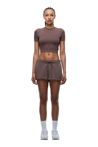 WMNS CROPPED T-SHIRT STONE BROWN
