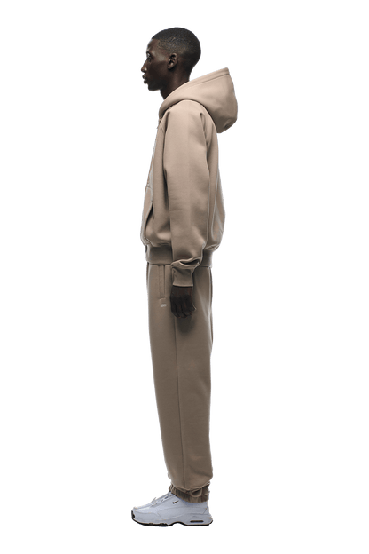 ZIP HOODIE MOCCA CREAM