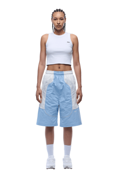 BAGGY WARM UP SHORTS ICE BLUE