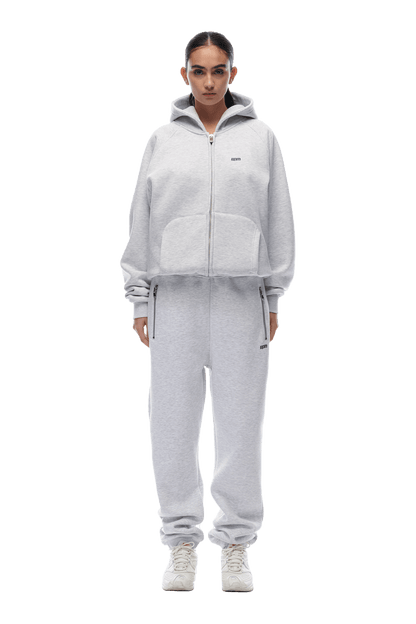ZIP HOODIE LIGHT GREY