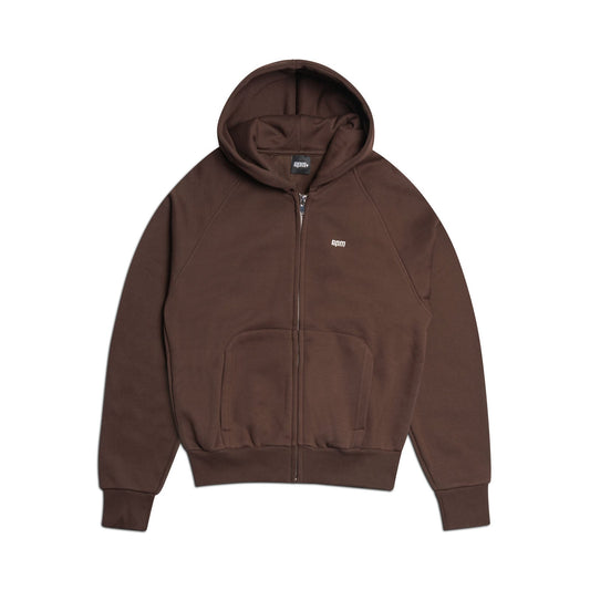 ZIP HOODIE CHOCOLATE BROWN