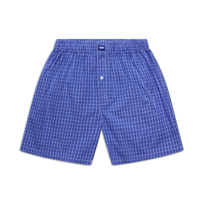 WOVEN BOXER SHORTS COSMIC BLUE/WHITE