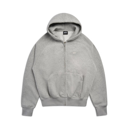 ZIP HOODIE GREY MELANGE