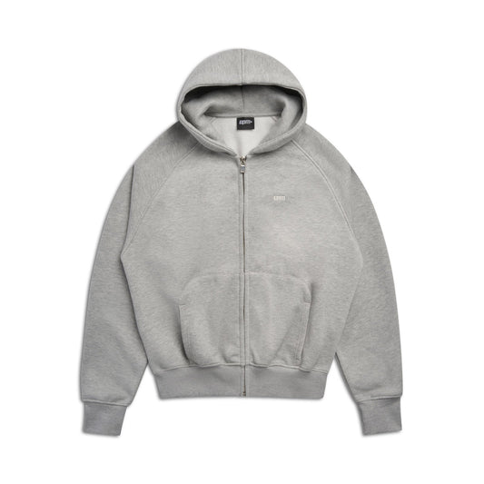 ZIP HOODIE GREY MELANGE