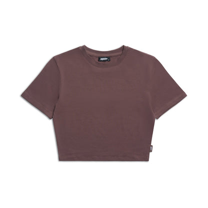WMNS CROPPED T-SHIRT STONE BROWN