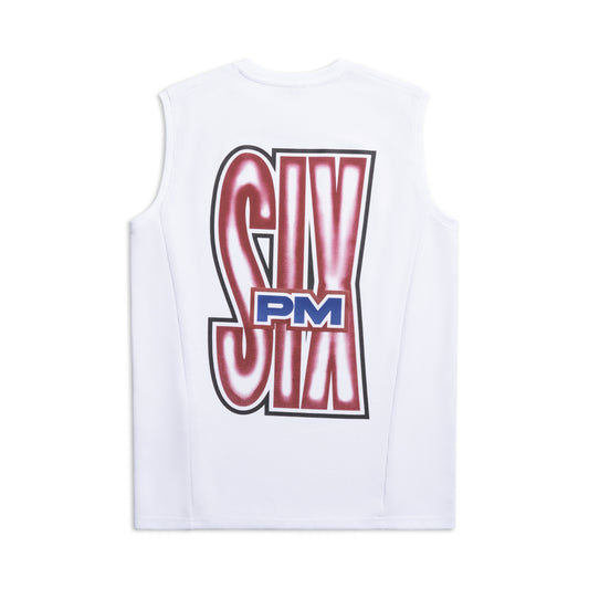 AIRBRUSHED SIX MUSCLE TEE WHITE