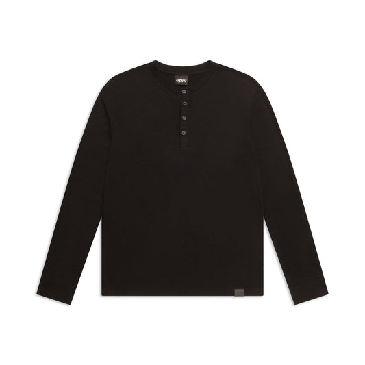 BUTTONED SLIM FIT LS BLACK