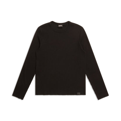 6PM+ RIBBED LS BLACK