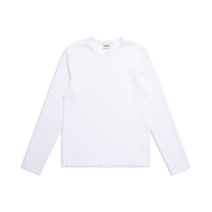 6PM+ RIBBED LS WHITE