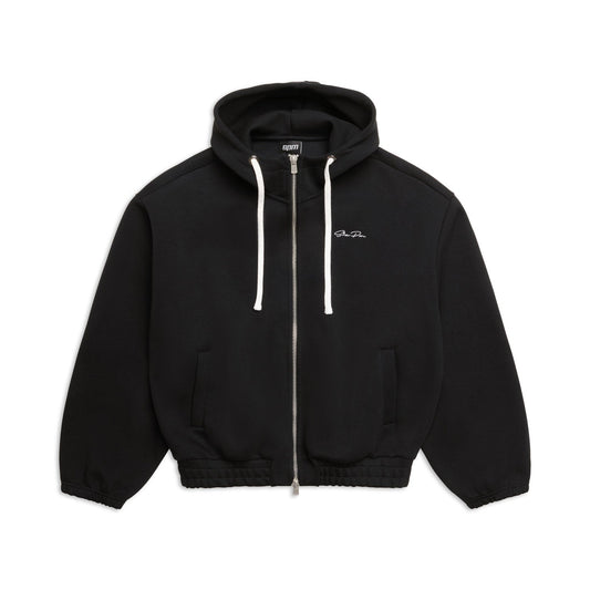 BOXY ZIP HOODIE BLACK