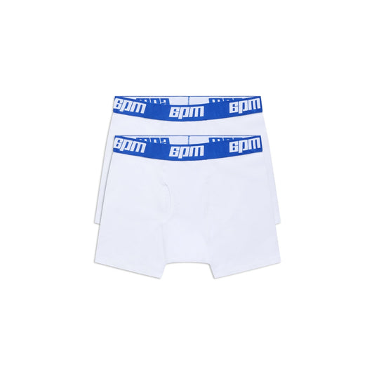 BOXER SHORTS WHITE/PRINCESS BLUE (2-PACK)