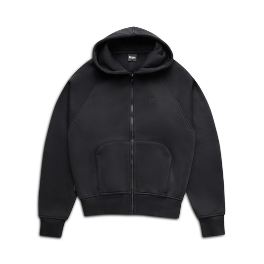 6PM+ SLIM ZIP HOODIE FADED BLACK