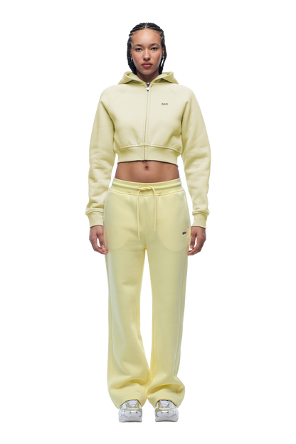 WMNS CROPPED ZIP HOODIE BUTTERCREAM