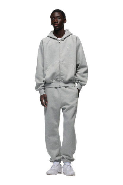ZIP HOODIE GREY MELANGE