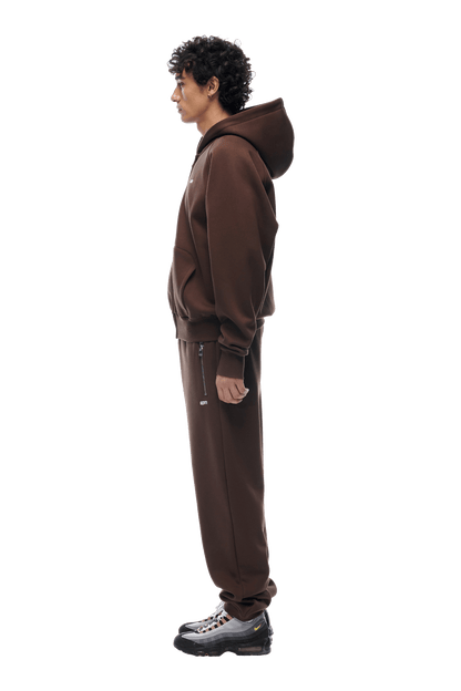ZIP HOODIE CHOCOLATE BROWN