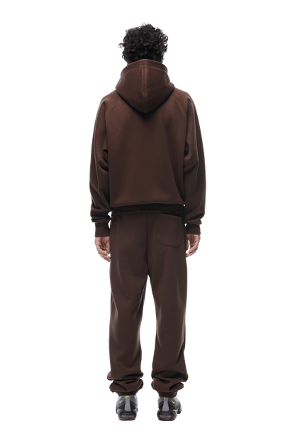 ZIP HOODIE CHOCOLATE BROWN